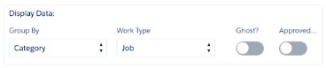 Filter and group data inside the scheduling console